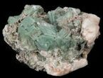 Green Heulandite Crystal Cluster - India #39921-2